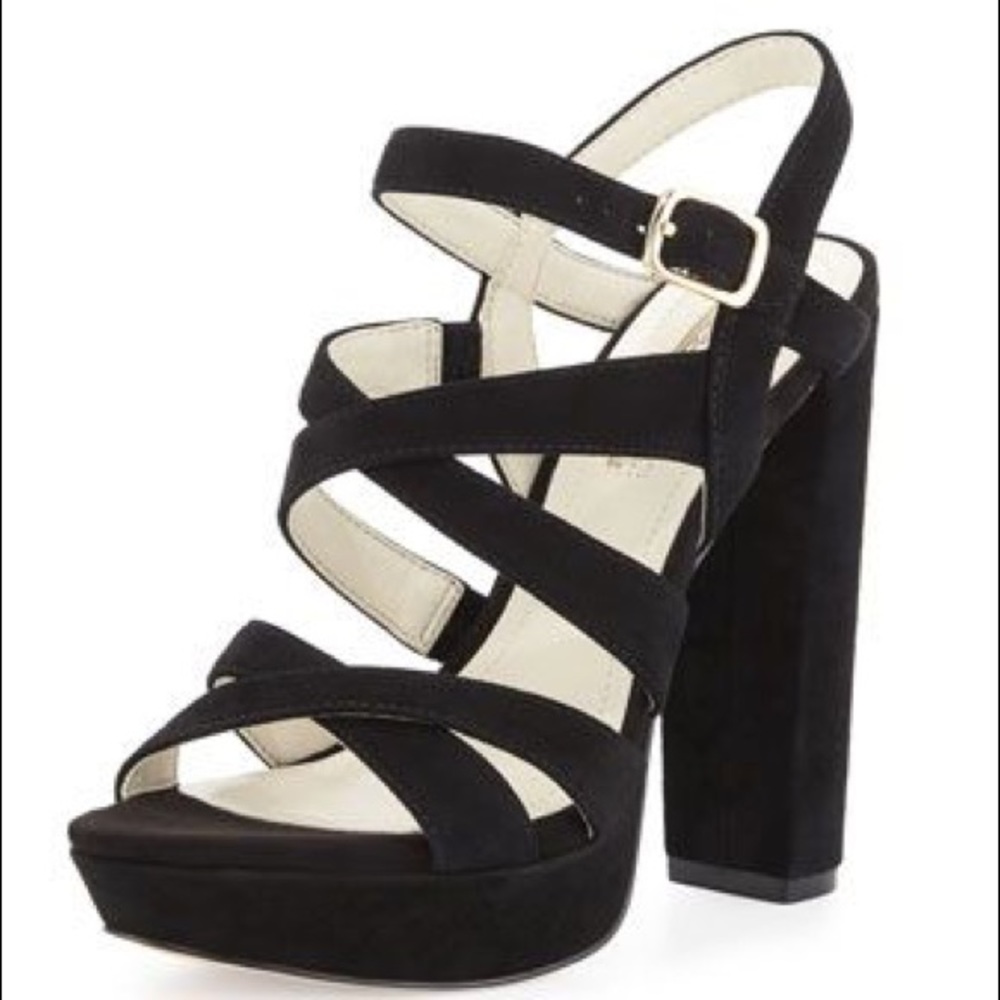 BCBG Morgan Crisscross Suede Sandals 7.5